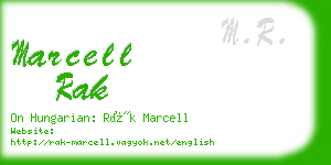 marcell rak business card
